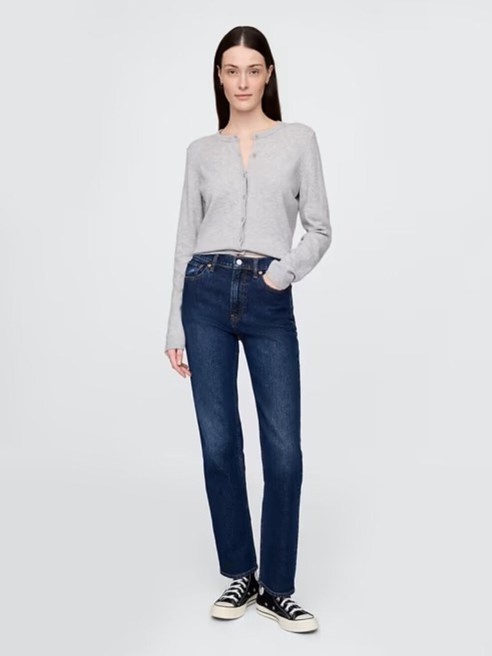 GAP '90s Straight High Rise Jeans Women's 27 Regular Medium Wash
